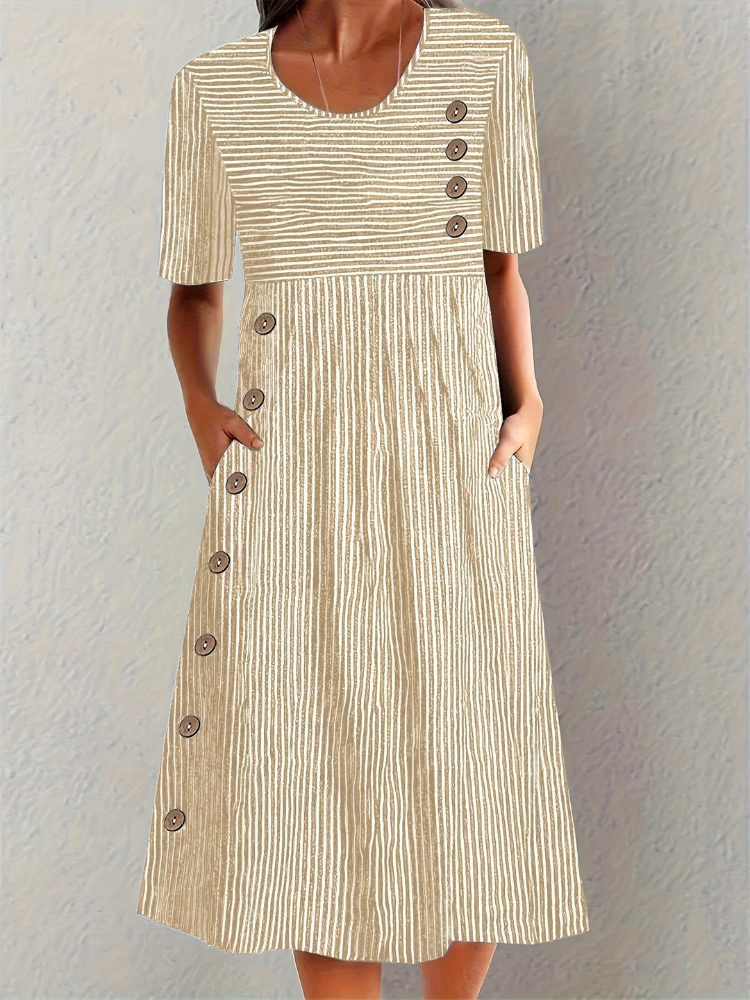 Francine | Robe Midi Rayée