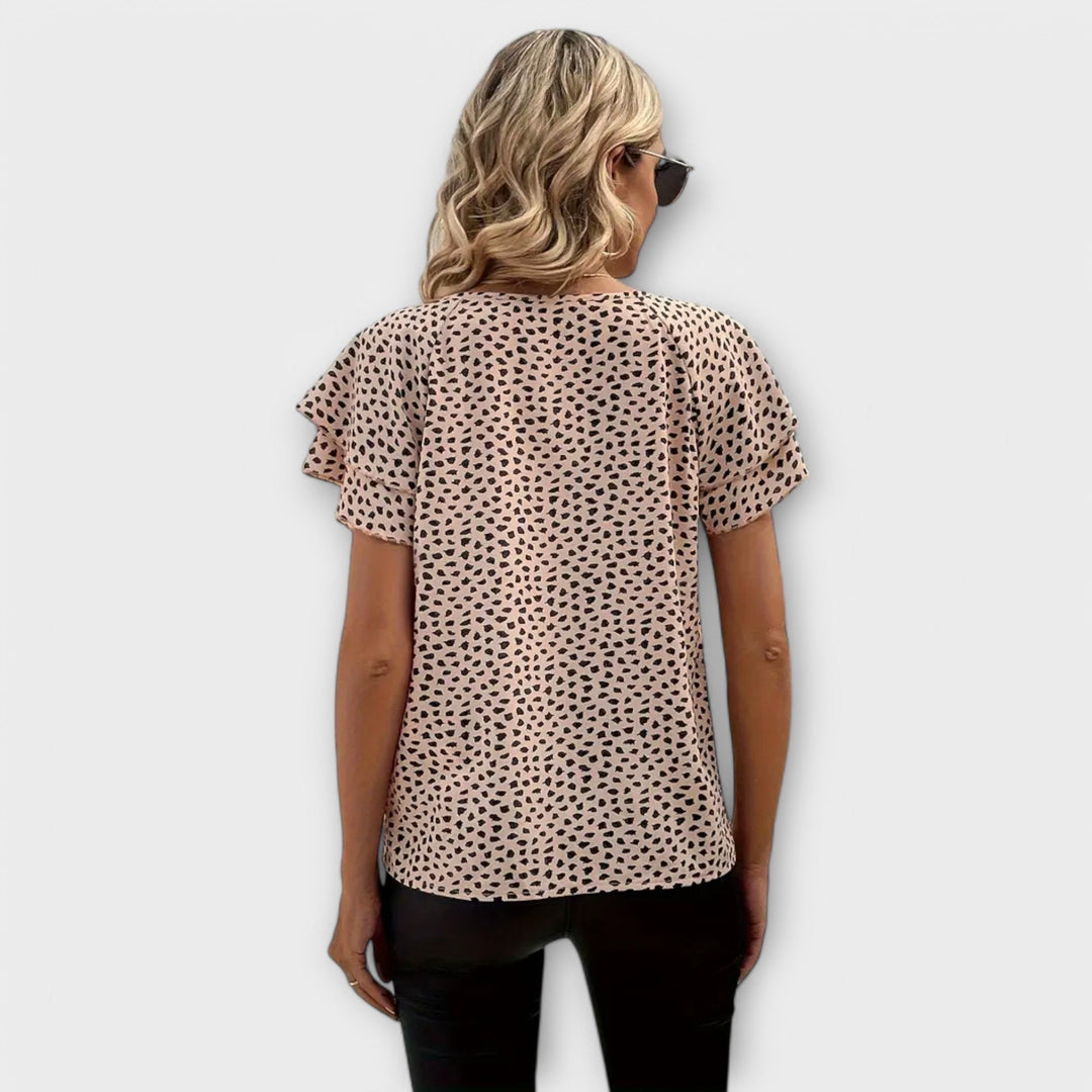 Eabha - Printed Ruffle Blouse