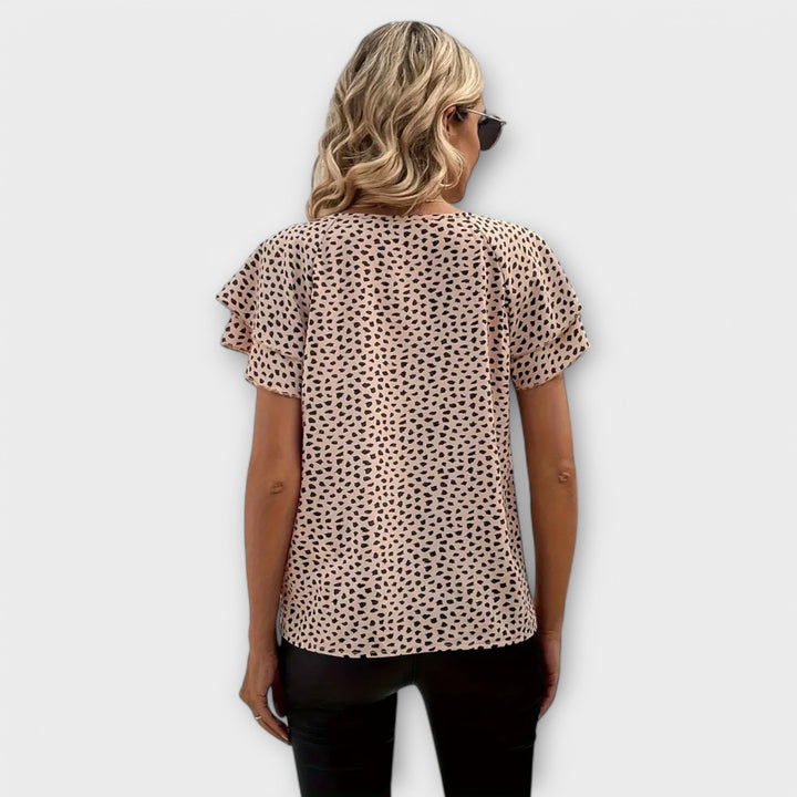 Eabha - Printed Ruffle Blouse