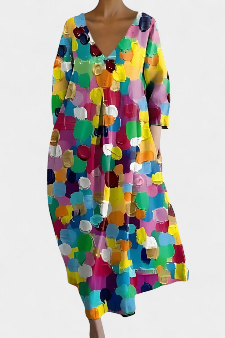 Eabha - V-Neck Fluid Dress