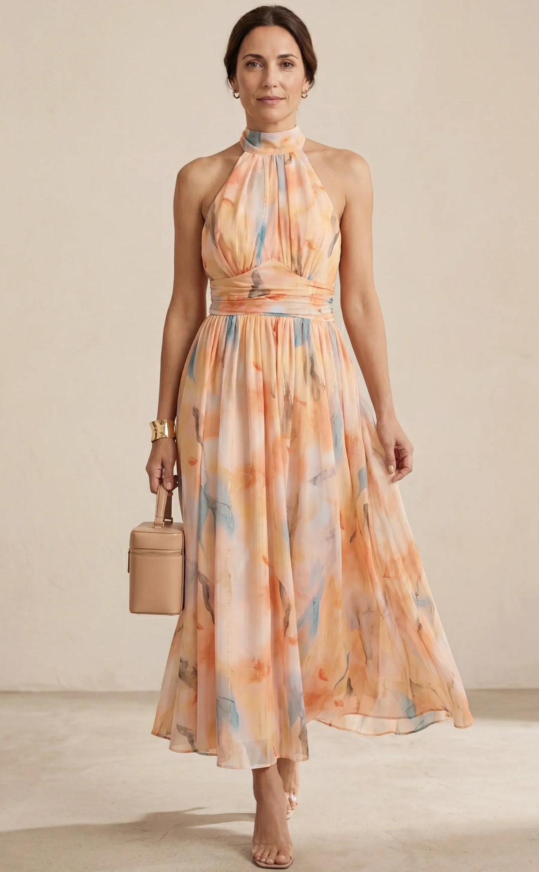 Eléna | Robe Imprimée Dos Nu