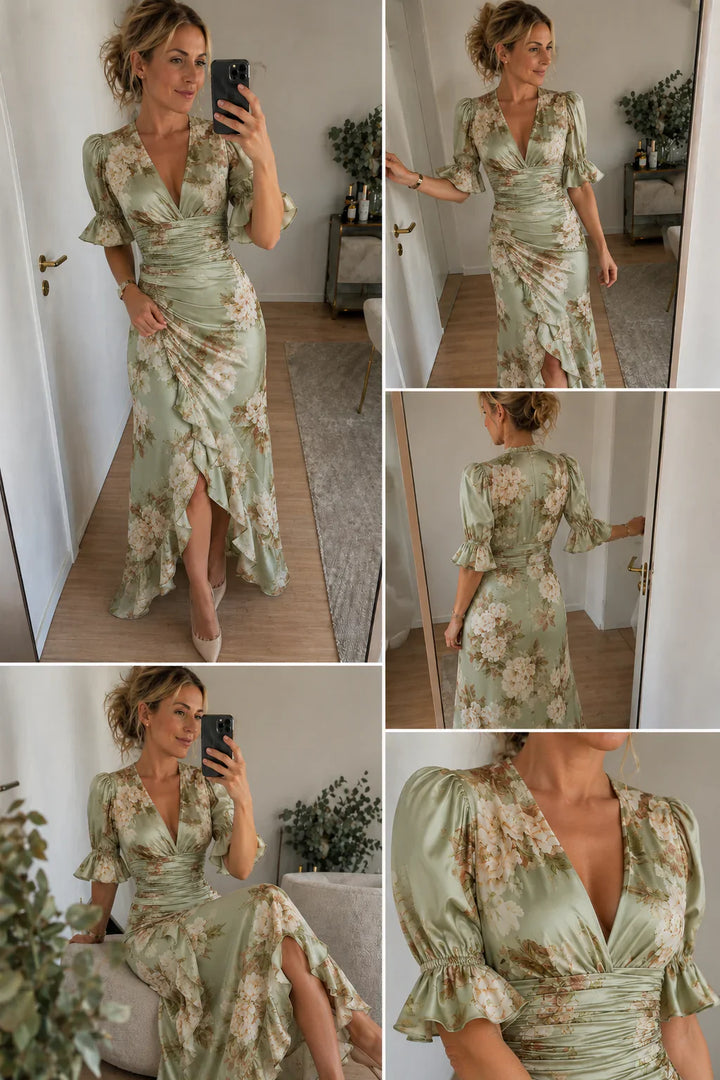 Yolande | Robe Maxi en Satin