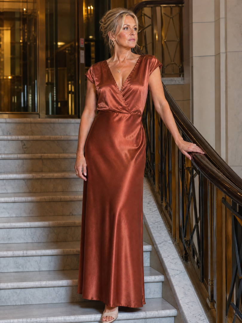 Lola | Robe Maxi Col en V