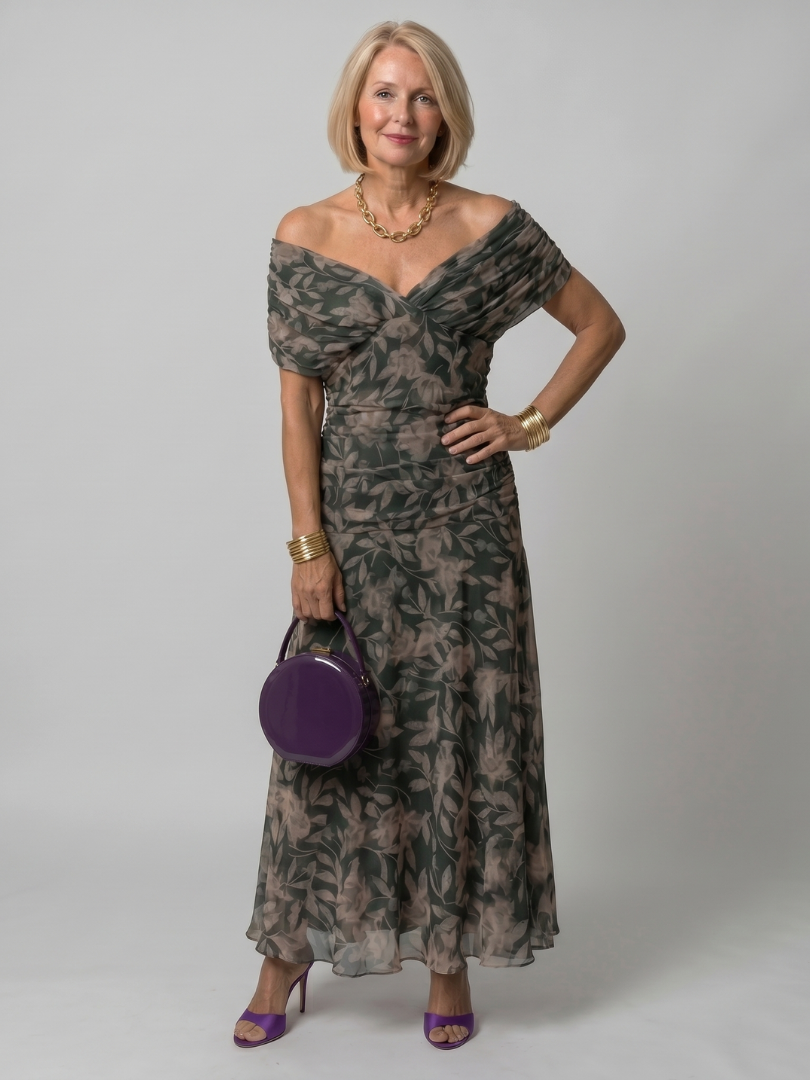 Axelle | Robe Midi Fleurie Aquarelle