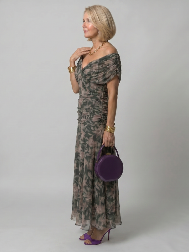 Axelle | Robe Midi Fleurie Aquarelle
