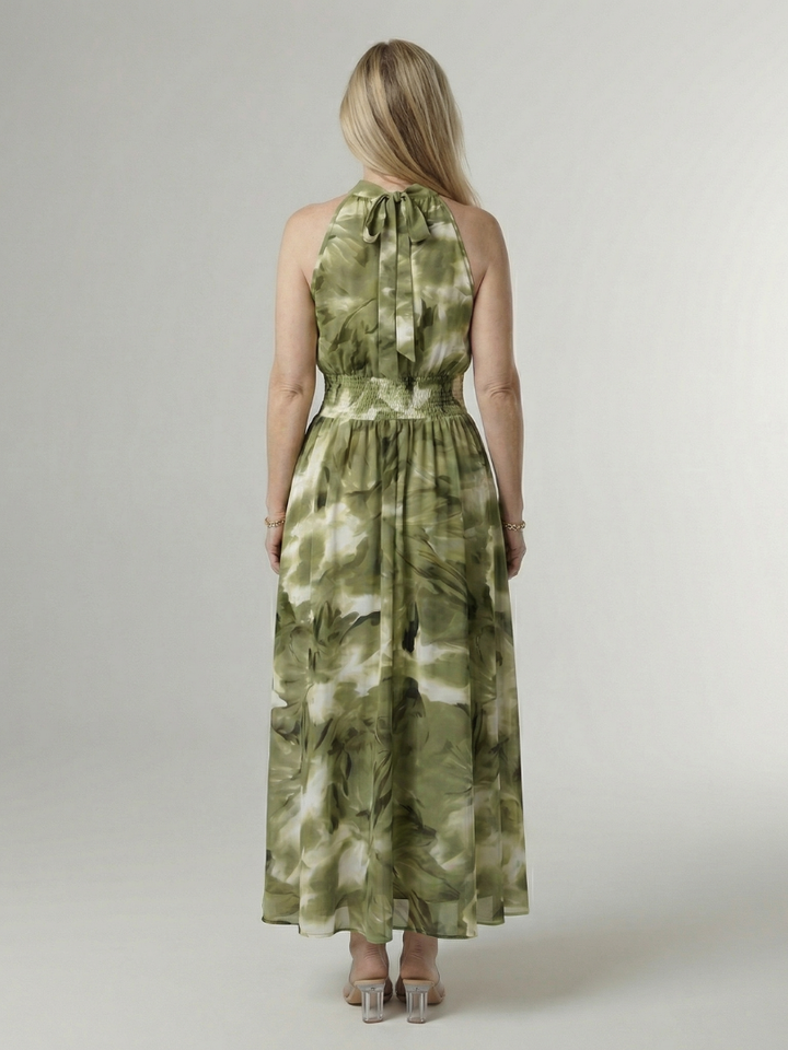 Béatrice | Robe Maxi Fleurie Dos-Nu