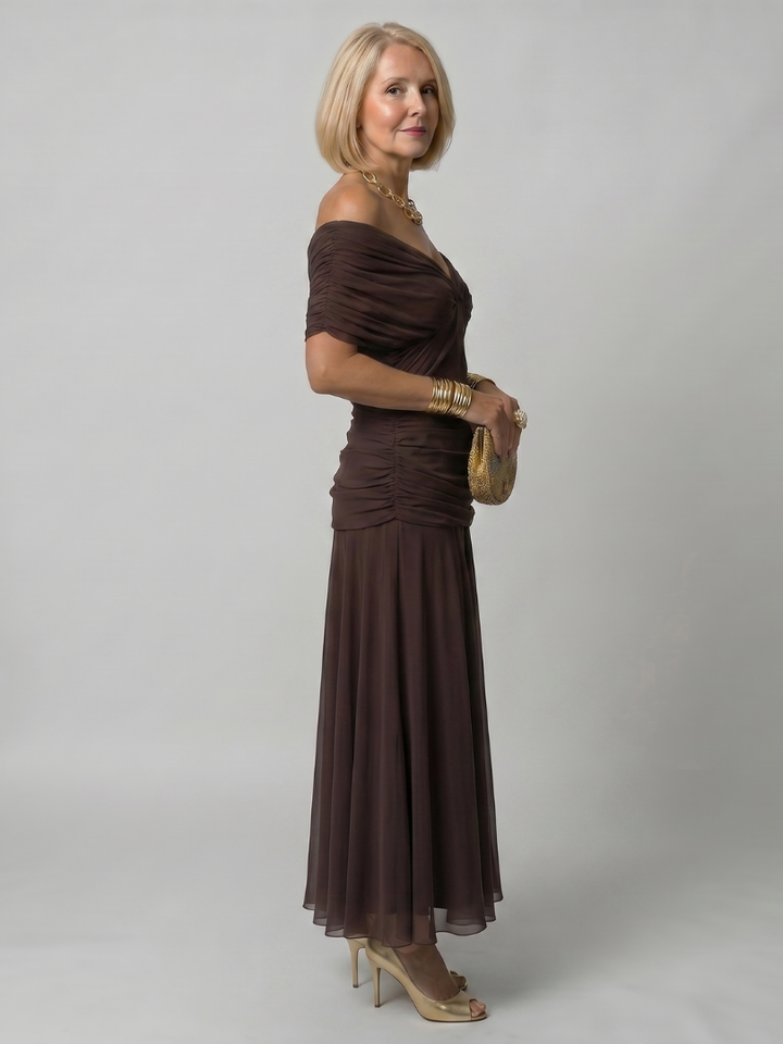 Axelle | Robe Midi Fleurie Aquarelle