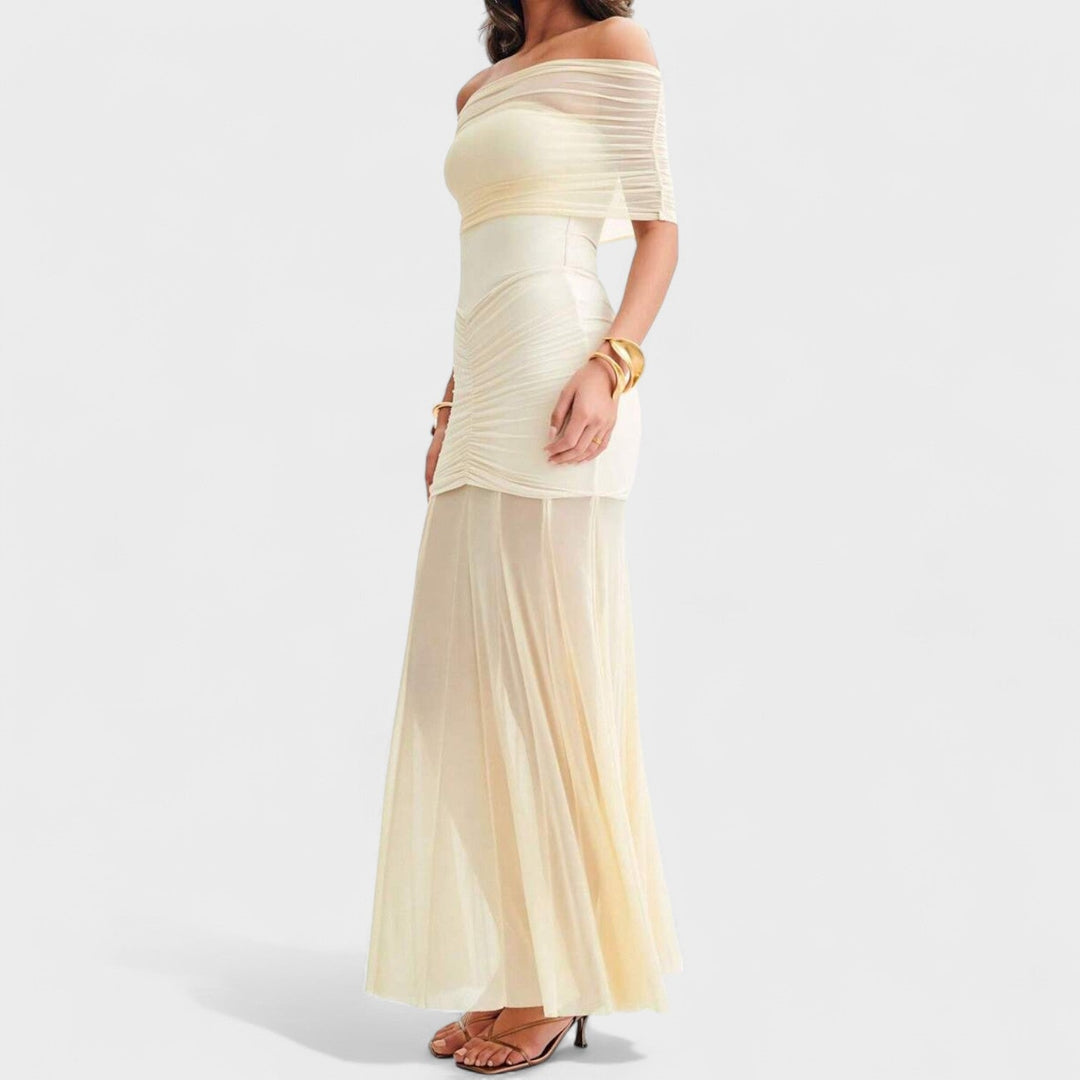 Eabha - Off-Shoulder Knit Dress