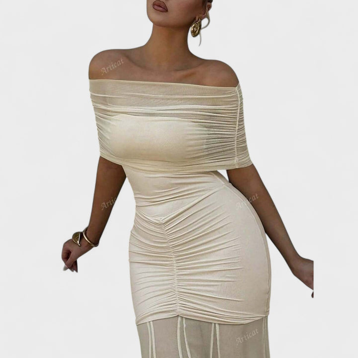 Eabha - Off-Shoulder Knit Dress