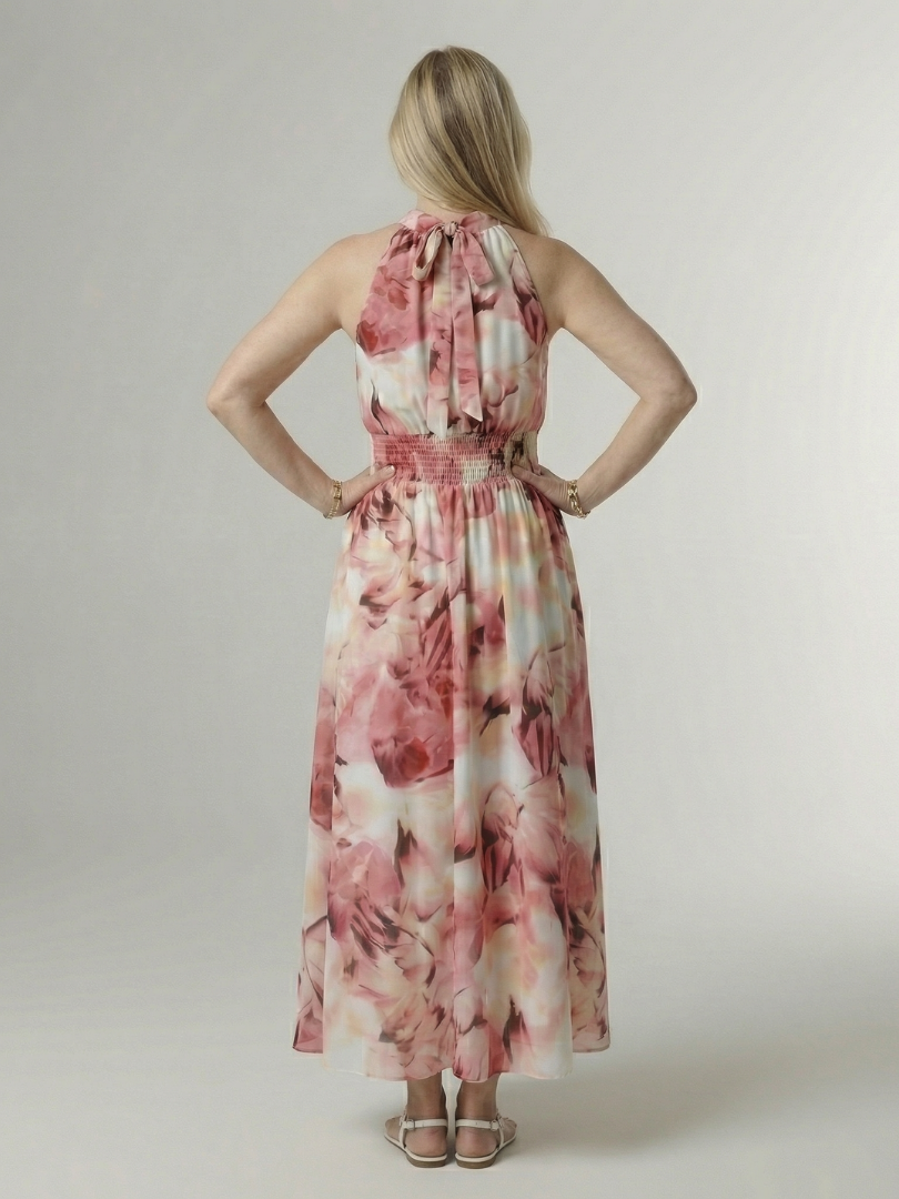 Béatrice | Robe Maxi Fleurie Dos-Nu