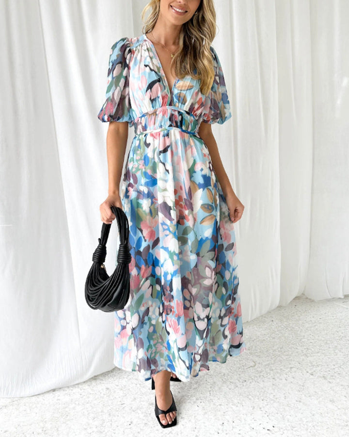 Colette | Robe Féminine à Motif Fleuri