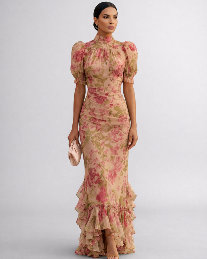 Rosalie | Robe Longue Fleurie en Mousseline
