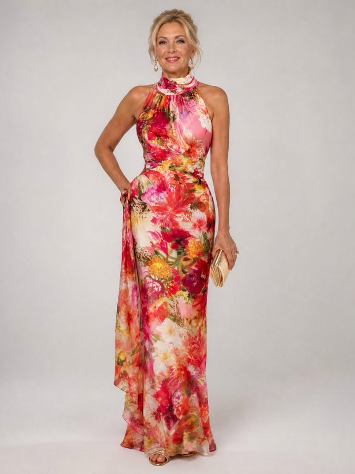 Antoinette | Robe Maxi Fleurie Tropicale