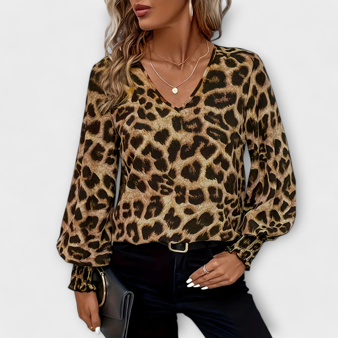 Gráinne - Leopard Print Blouse