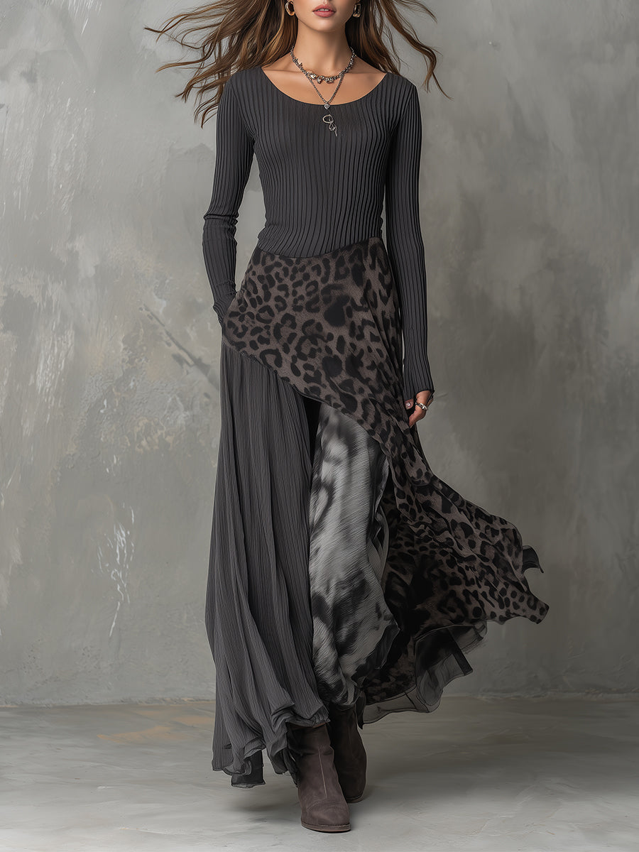 Fabienne | Robe Maxi Imprimé Animal
