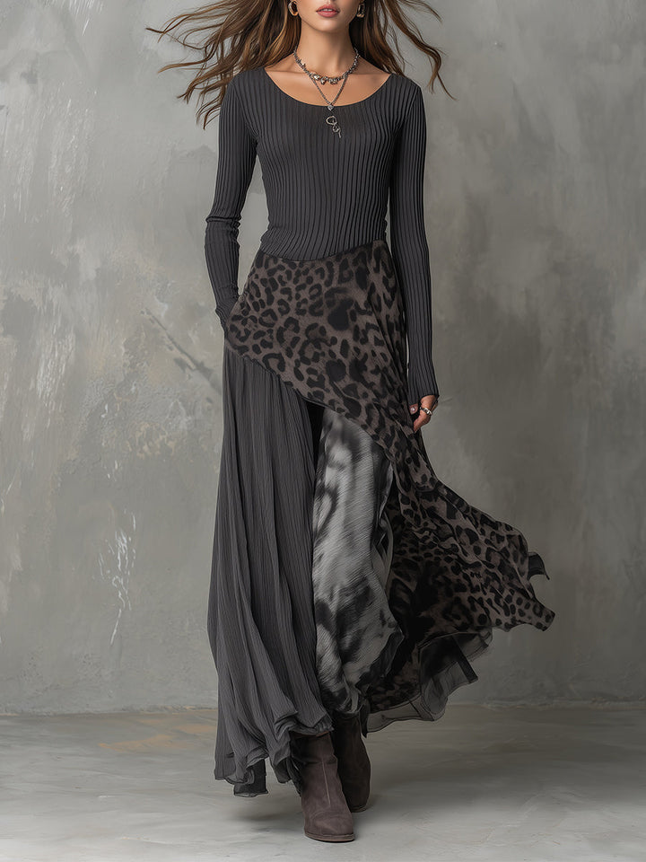 Fabienne | Robe Maxi Imprimé Animal