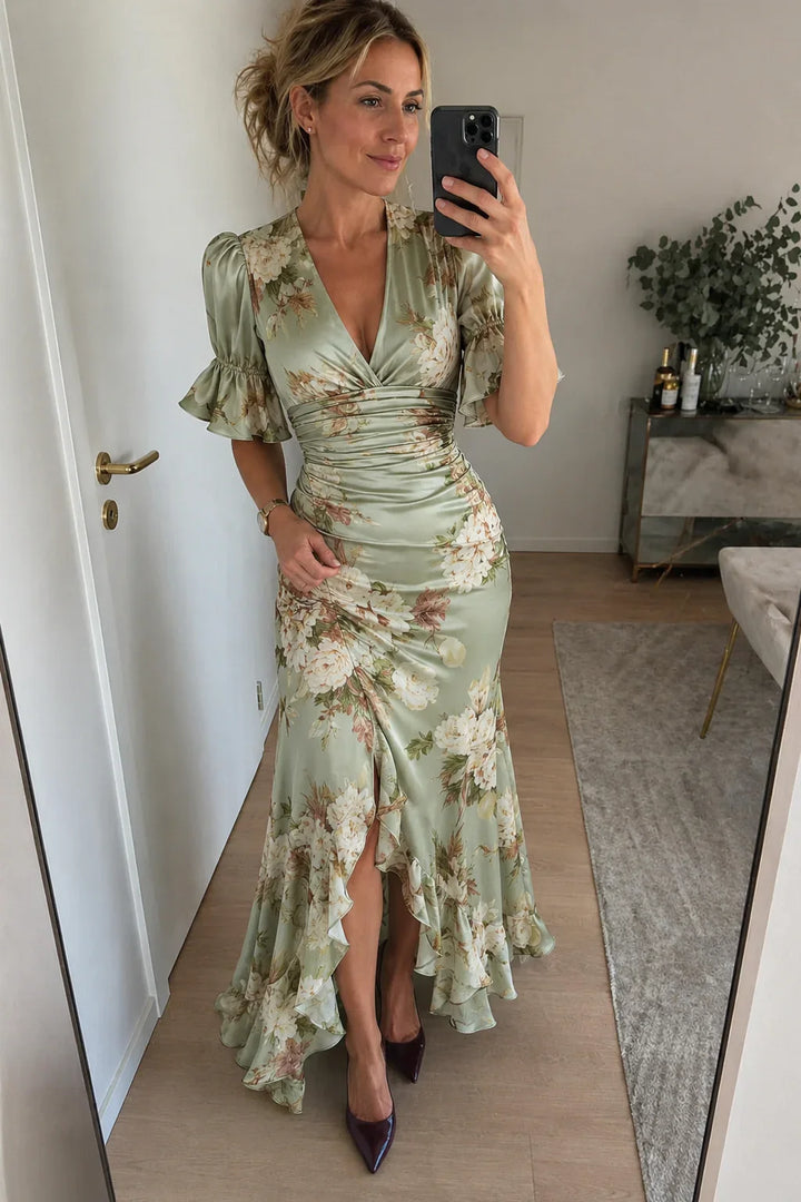 Yolande | Robe Maxi en Satin