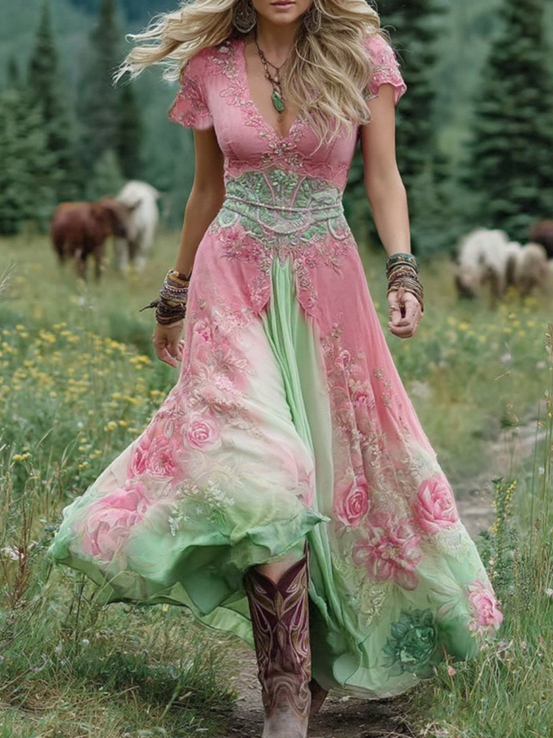 Dervla - Floral Maxi Dress