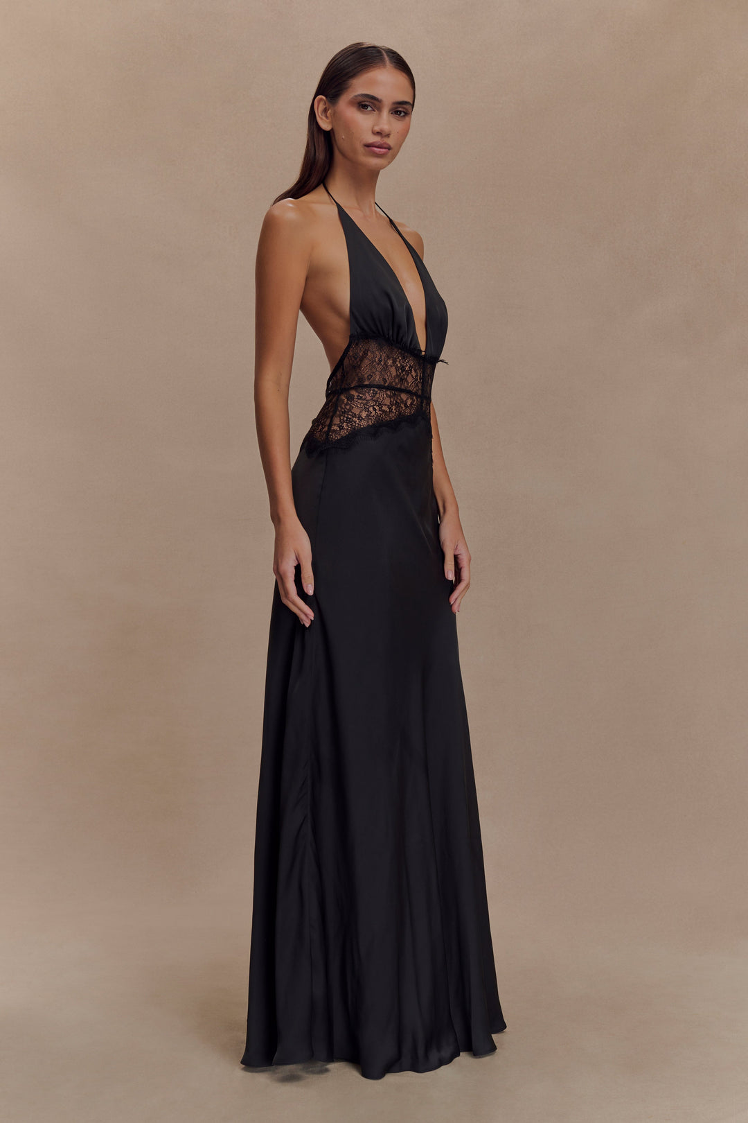 Eilís - Lace Satin Dress