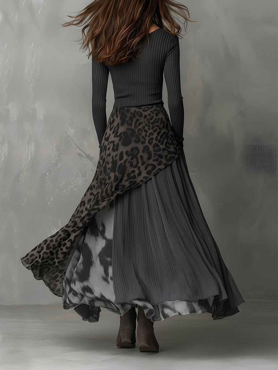Fabienne | Robe Maxi Imprimé Animal