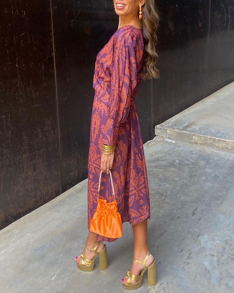 Céline | Robe Midi Élégance Fleurie