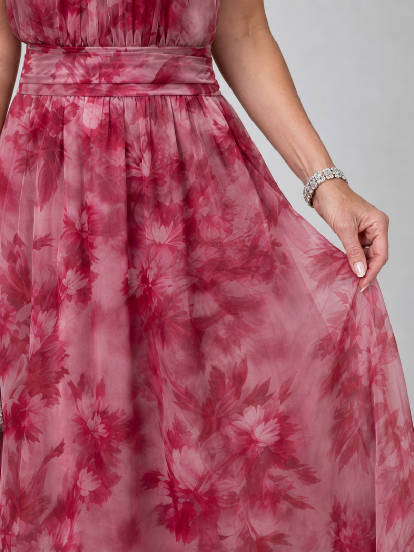 Romane | Robe Maxi en Mousseline Fleurie