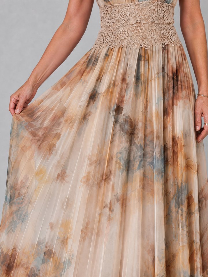 Justine | Robe Maxi Aquarelle au Crochet