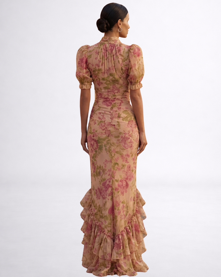 Rosalie | Robe Longue Fleurie en Mousseline