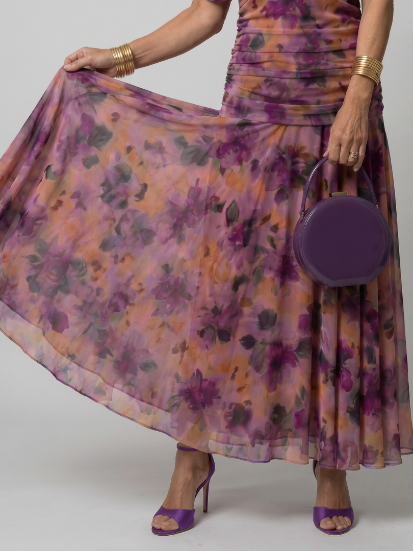 Axelle | Robe Midi Fleurie Aquarelle