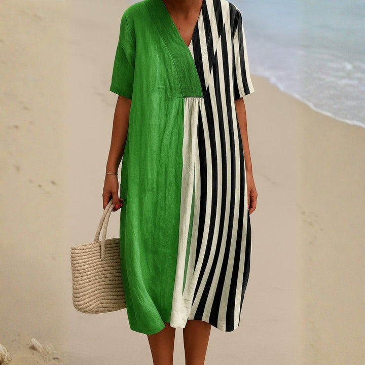 Eilís - Green Striped Dress
