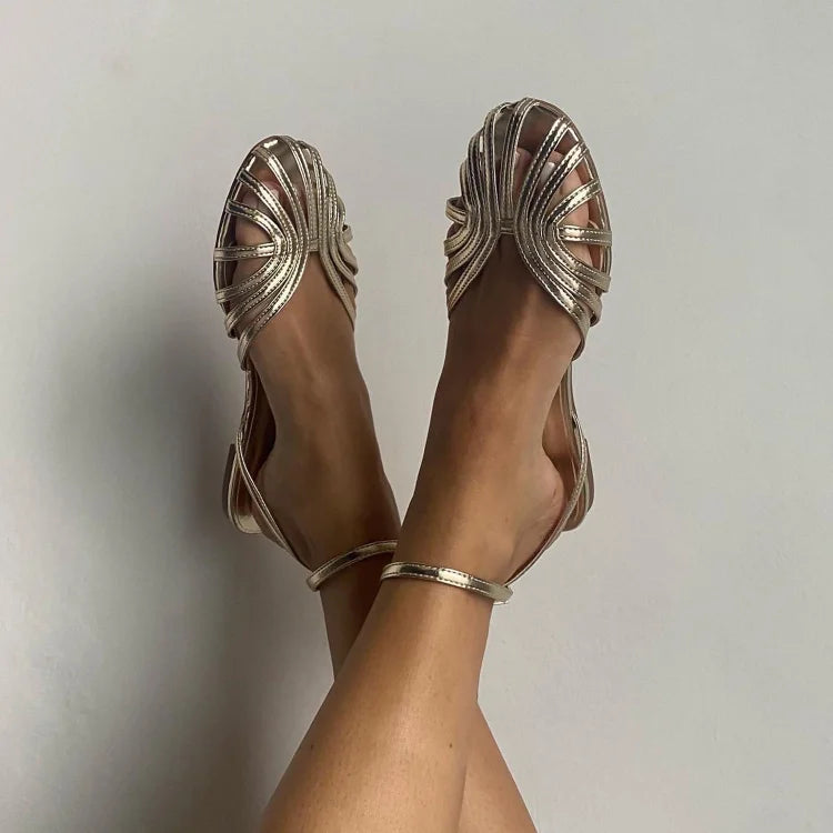 Élise | Sandales Bijou Dorées