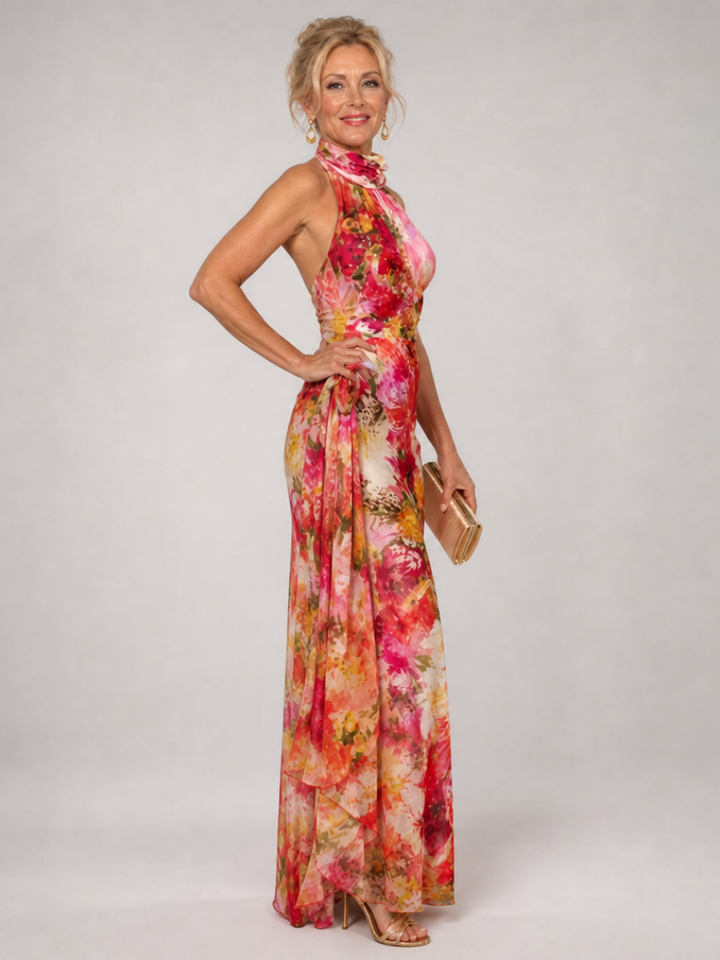Antoinette | Robe Maxi Fleurie Tropicale