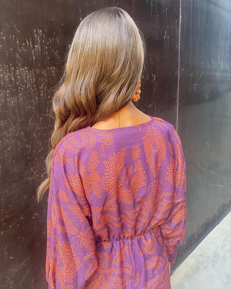 Céline | Robe Midi Élégance Fleurie