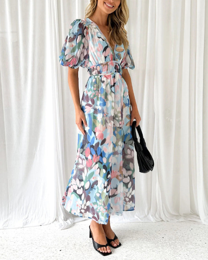 Colette | Robe Féminine à Motif Fleuri