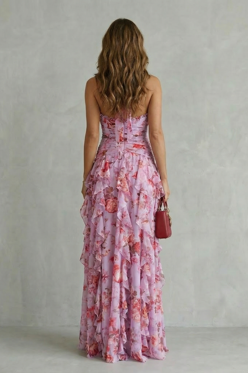 Béatrice | Robe Longue Romantique Cascade de Roses