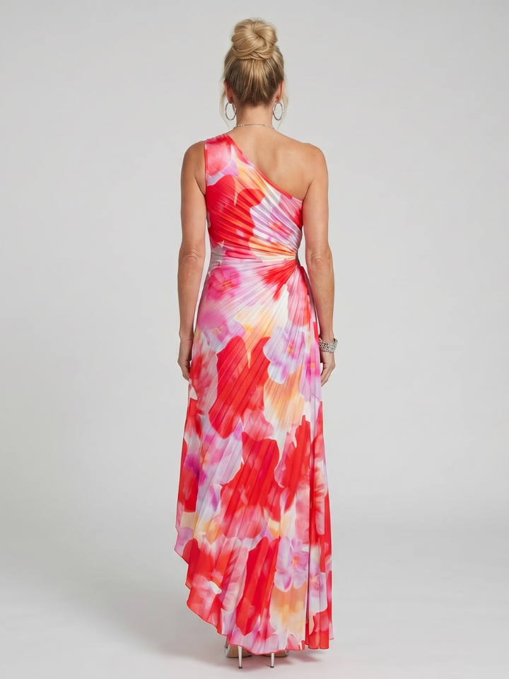 Camille | Robe Maxi Plissée Fleurie
