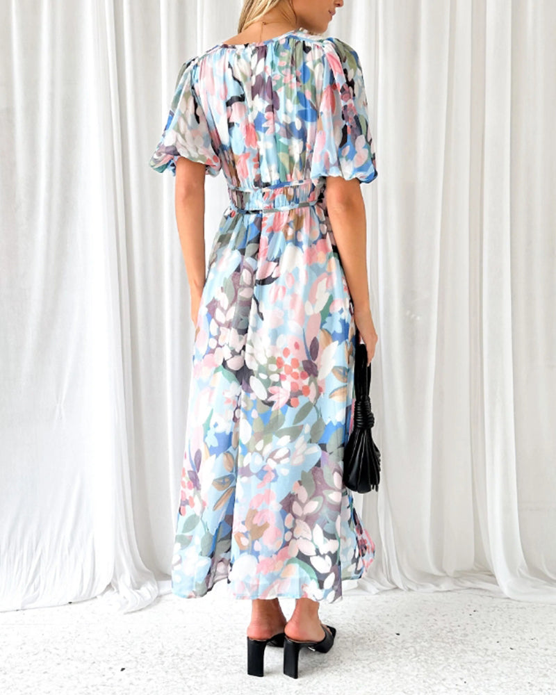 Colette | Robe Féminine à Motif Fleuri