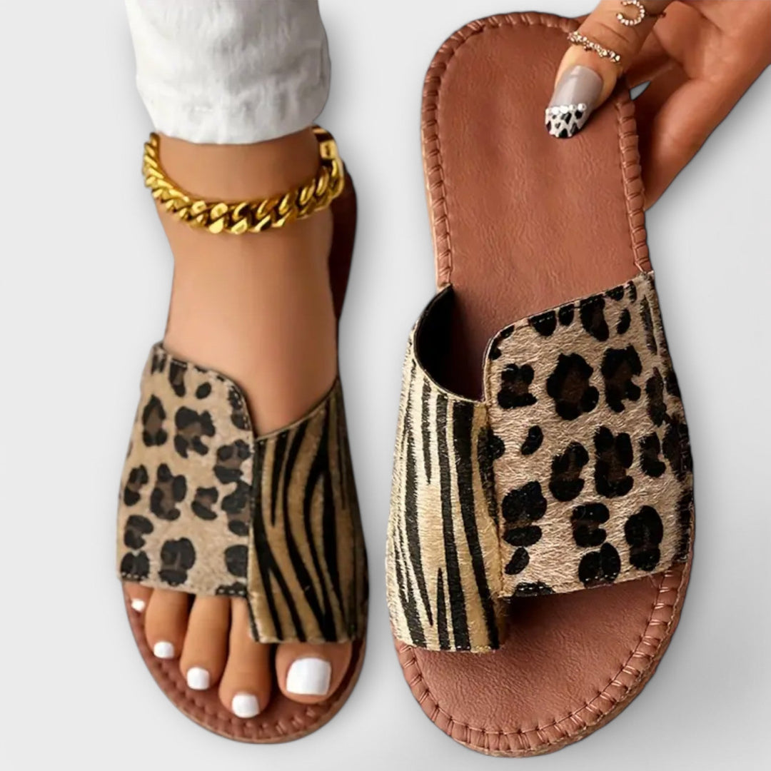 Eabha - Bicolour Animal Print Sandals