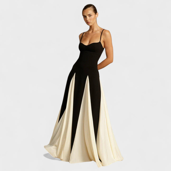 Dervla - Two-Tone Ivory Dress