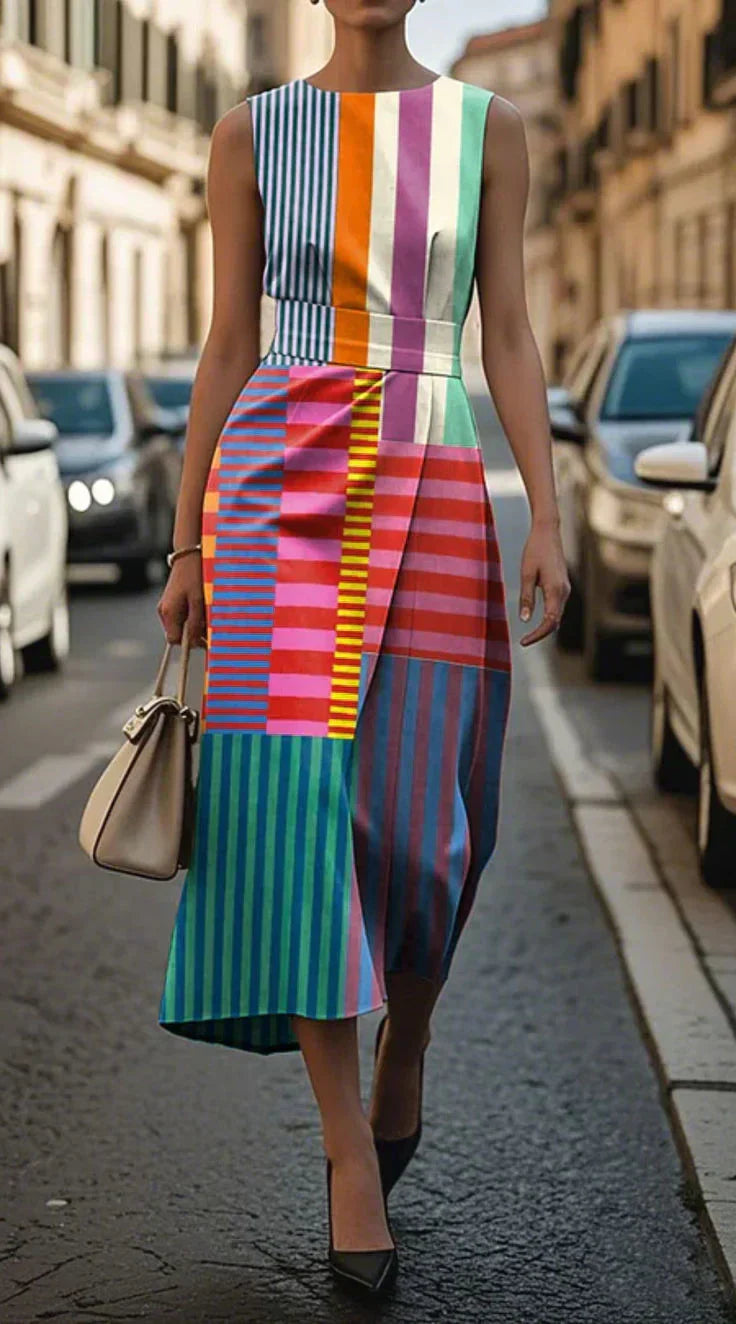 Gráinne - Geometric Midi Dress