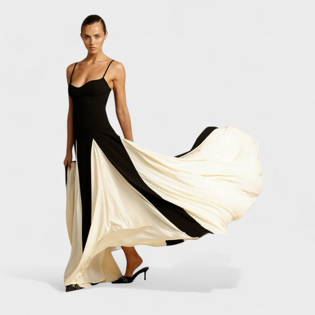 Dervla - Two-Tone Ivory Dress