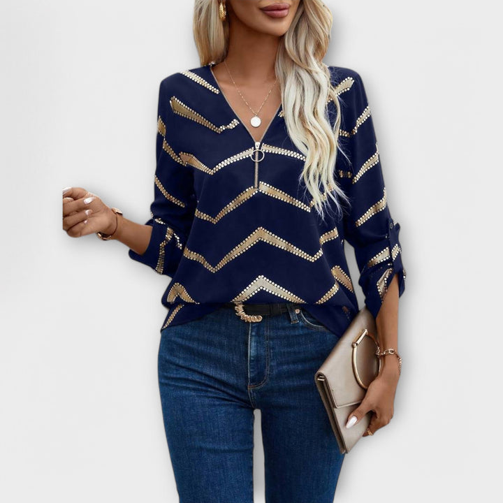 Eabha - Elegant Zip Blouse
