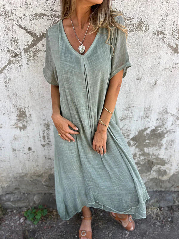 Charlotte | Robe Maxi Col en V