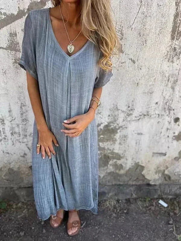 Charlotte | Robe Maxi Col en V