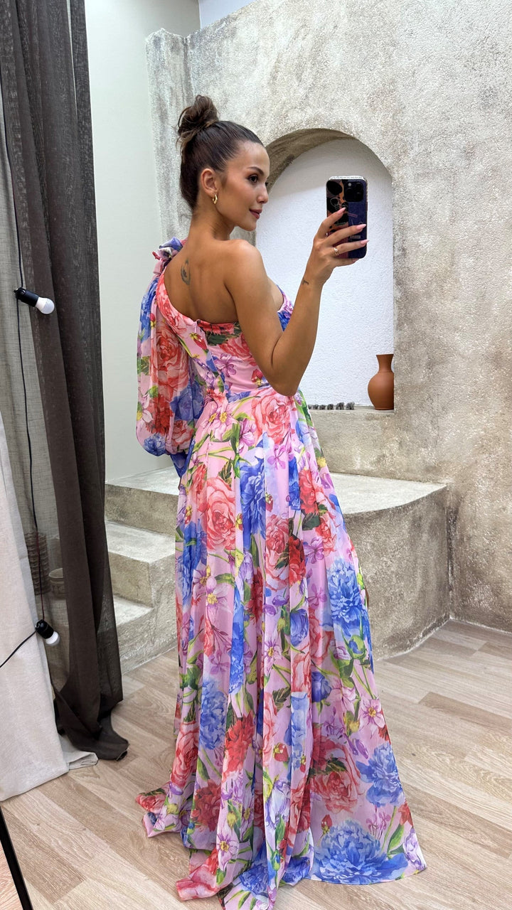 Dervla - One-Shoulder Floral Dress