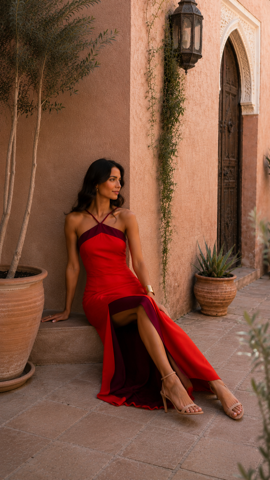Gaëlle | Robe Longue Halter avec Fente