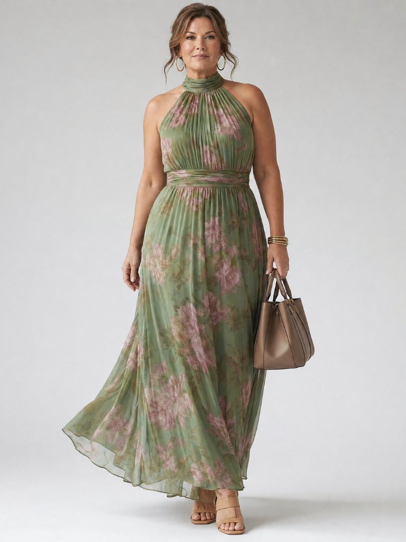 Manon | Robe Maxi en Mousseline Fleurie