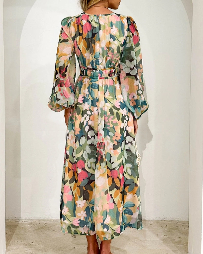 Colette | Robe Féminine à Motif Fleuri