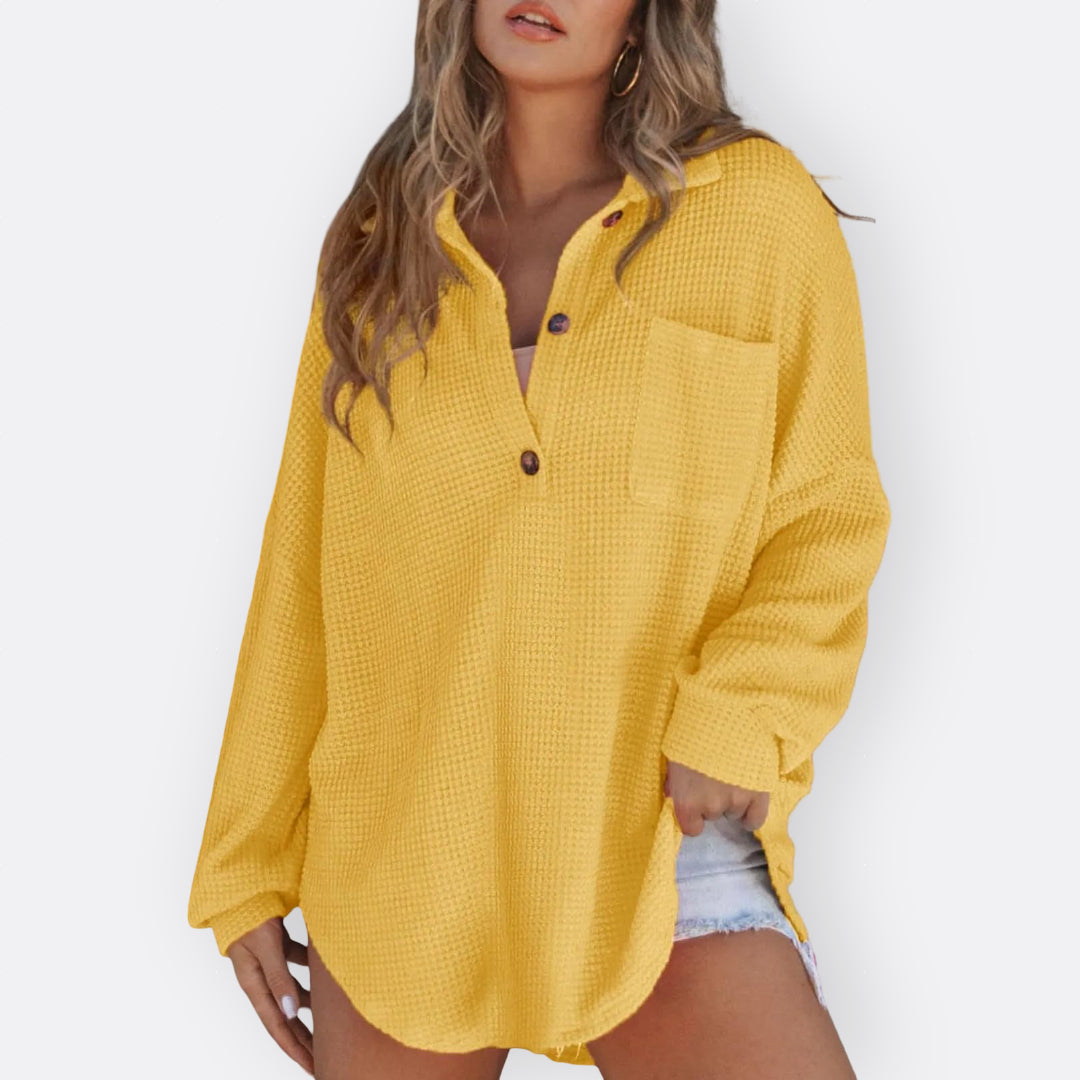 Gráinne - V-Neck Tunic Blouse
