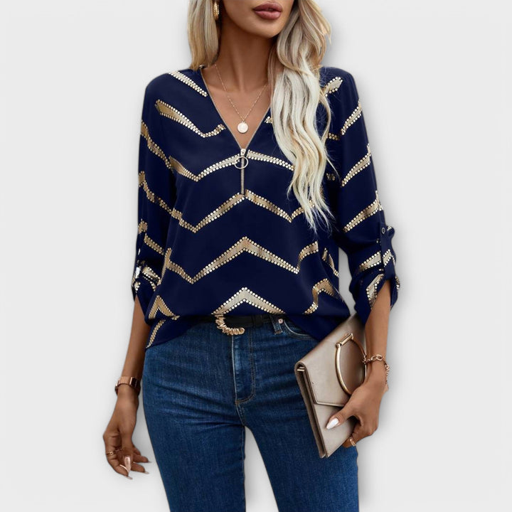 Eabha - Elegant Zip Blouse